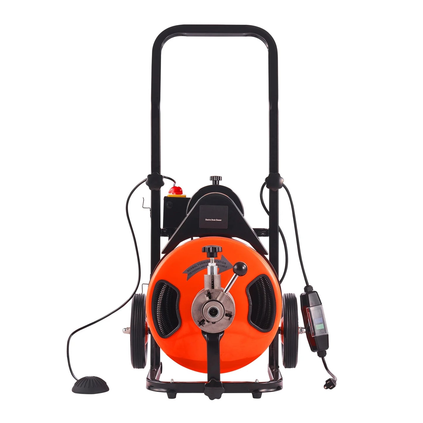 BENTISM Drain Cleaning Machine 75 ft x 3/8 in Electric Drain Auger Drain Cleaner Machine Auto Feed