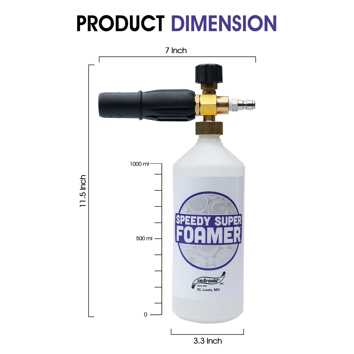 SM Arnold SPEEDY SUPER FOAMER Foam Cannon Soap Sprayer for Car Wash, Patio & House Cleaning | Multi-Purpose Sprayer Cleaner Cannister for Pressure Washer | For Automotives, Home, Garage, Boats & More