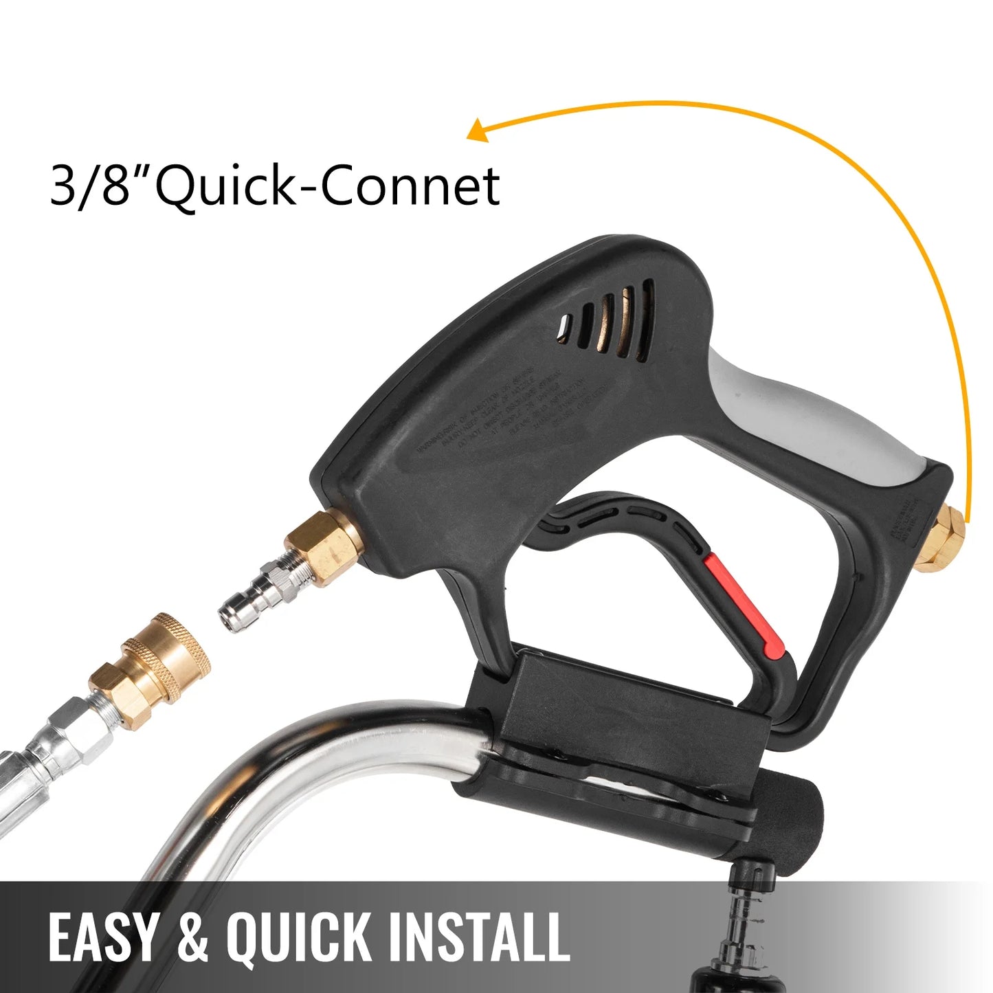 VEVOR 21" Surface Cleaner Pressure Flat Surface Cleaning 4000 PSI Max Working Pressure Flat Surface Cleaner Stainless Steel Rotating Surface Cleaner with 3 Nozzle Front Spray Bar