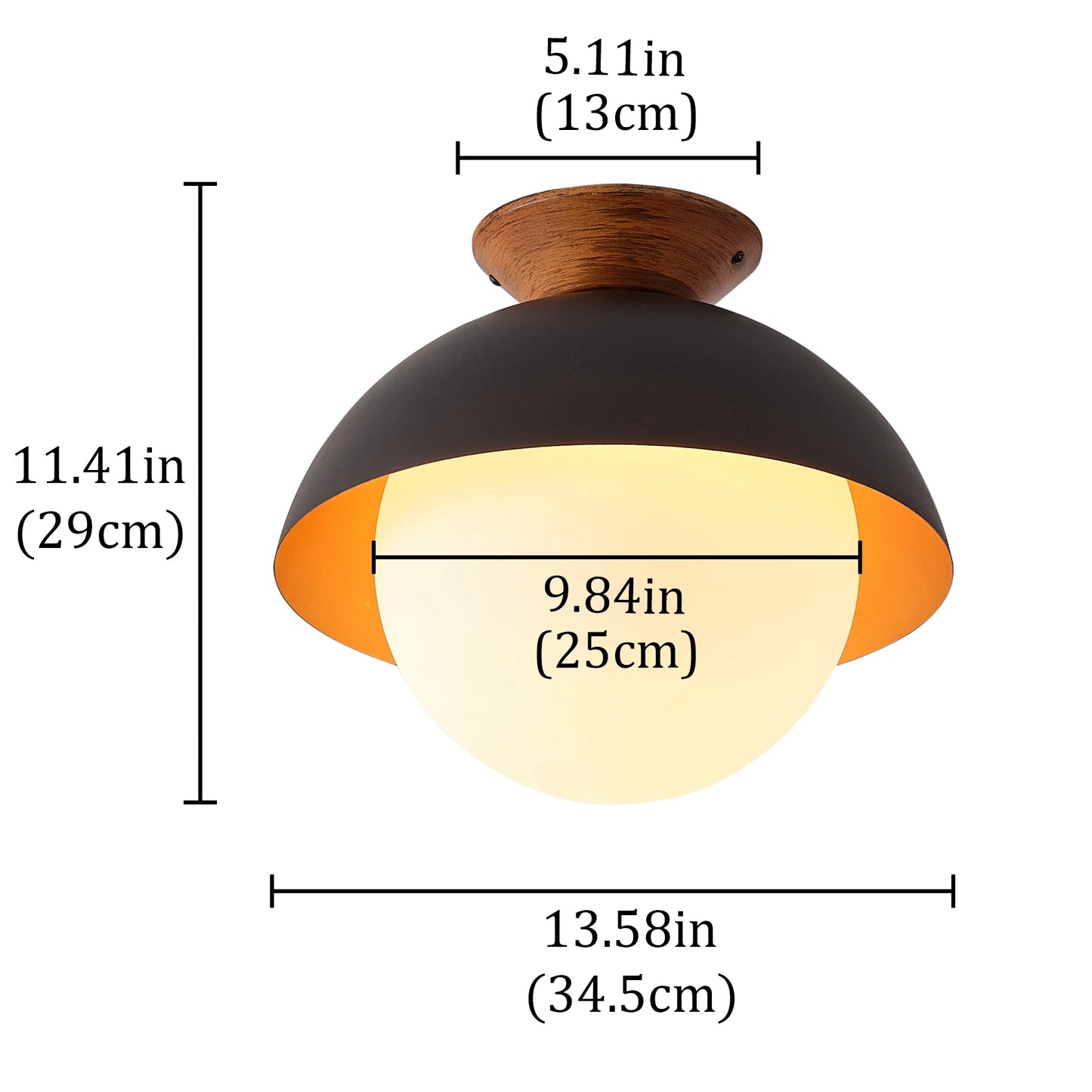Aiwen Unique Stylish Home Decor Semi Flush Mount Ceiling Lamp