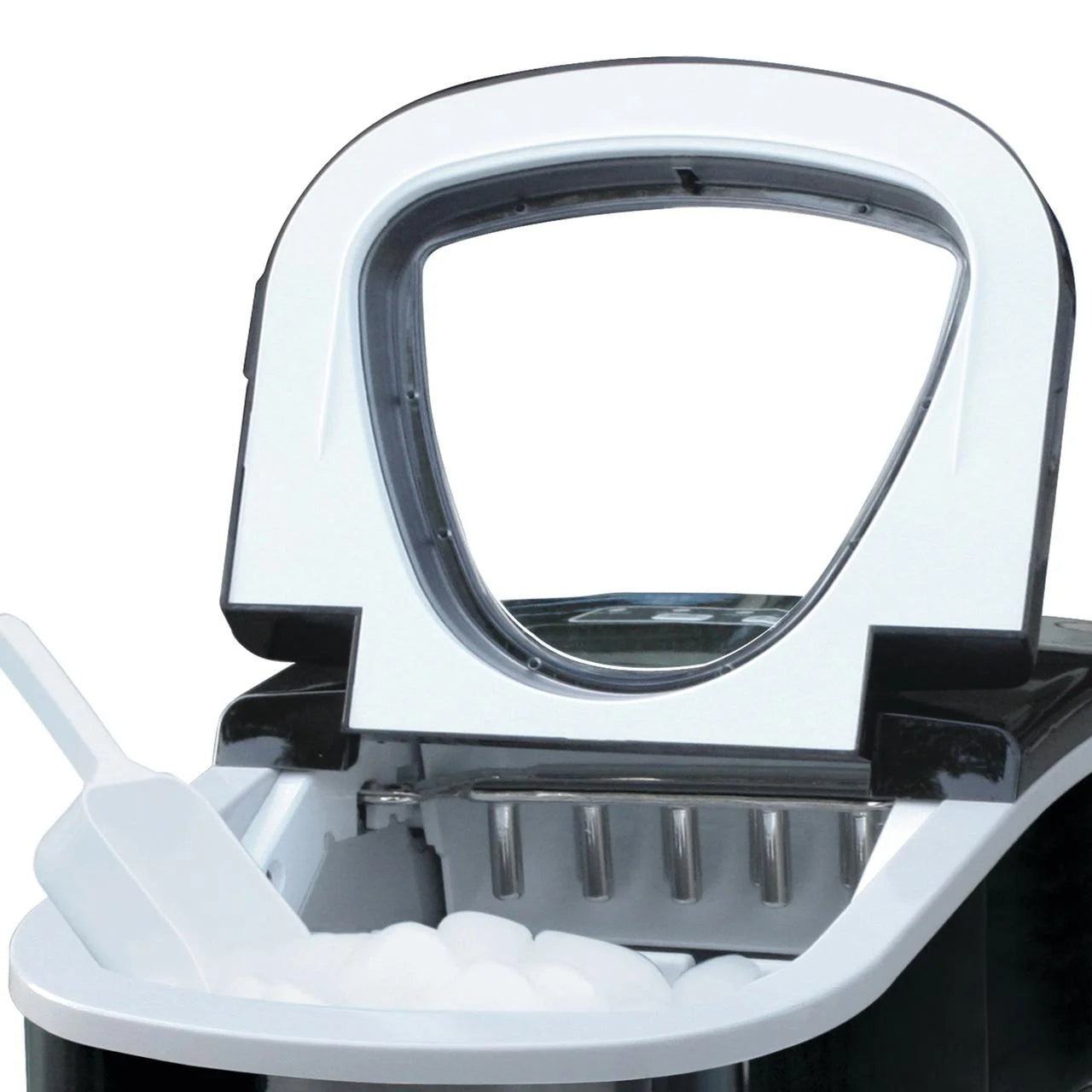 Frigidaire Portable Self Cleaning Ice Maker, Black Stainless Steel, (EFIC117-Ssblack_Sc)