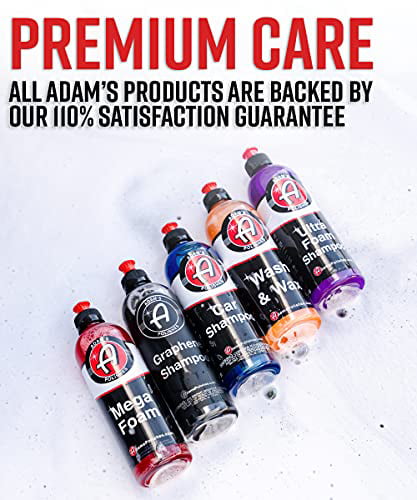 Adam’s Mega Foam 16oz - pH Best Car Wash Soap For Foam Cannon, Pressure Washer or Foam Gun | Concentrated Car Detailing & Cleaning Detergent Soap | Won't Strip Car Wax or Ceramic Coating