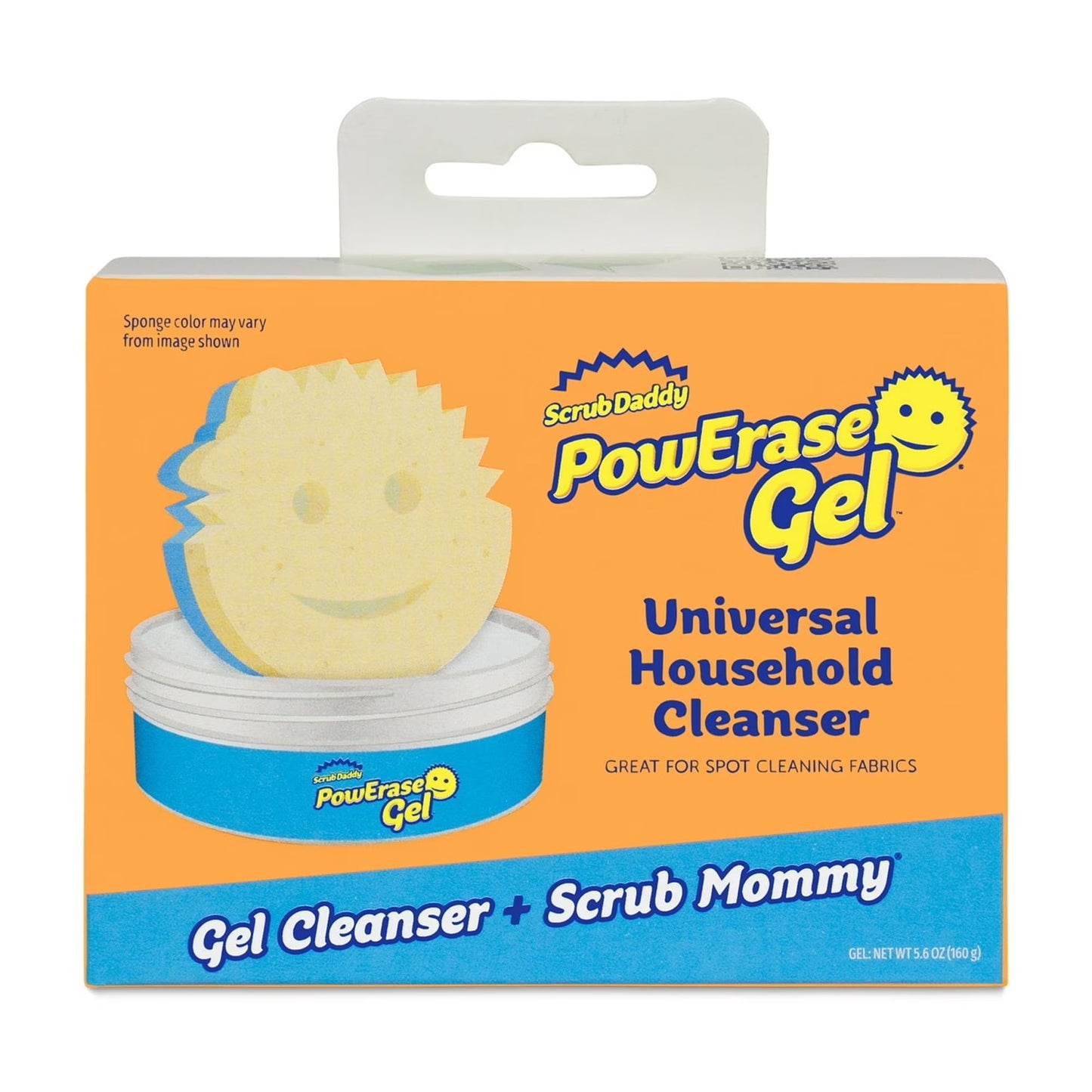 (4pack) Scrub Daddy PowErase Fabric Cleaning Gel with Scrub Mommy Dual-Sided Cleaning Sponge