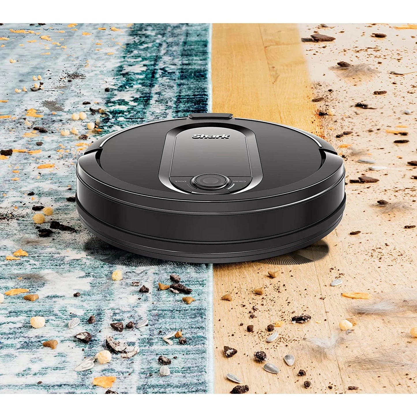 Restored Shark IQ QR1000 WiFi Robot Vacuum w/ SelfEmpty Base & SelfCleaning Brushroll (Black) (Refurbished)