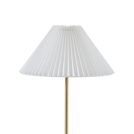 Home Decor Collection Brass Table Lamp with Pleated Shade, 21"H