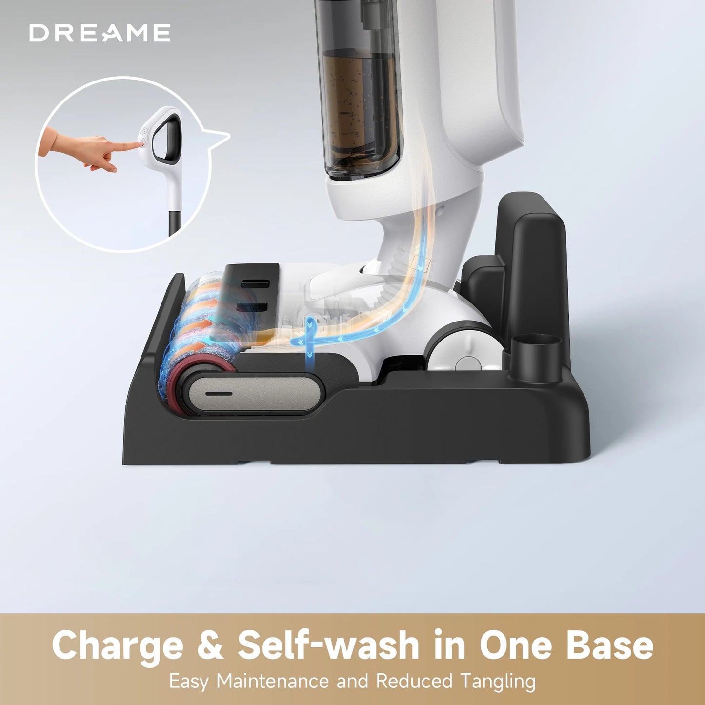 Dreame FloorX 300 Wet Dry Vacuum Cleaner, Vacuum Mop All in One with Auto Self-Cleaning, Floor Cleaner Machine for Hard Floor, 35 Mins Runtime, Edge Cleaning, Self-Propelled Vacuum Mop Combo