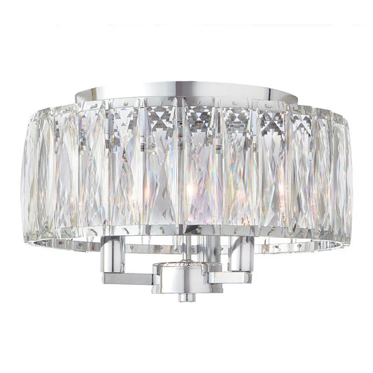 Home Decorators 3-Light Chrome Flush Mount 34762-HBU - New