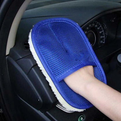RKSTN Car Accessories Travel Essentials Car Wash Gloves Interior Cleaning Soft Plush Car Waxing Gloves Wipe Car Thickened Rag Cleaning Tools - Summer Savings Clearance on Clearance