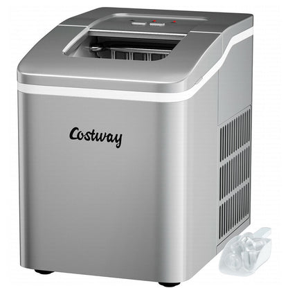Costway Portable Ice Maker Machine Countertop 26Lbs/24H Self-cleaning w/ Scoop Green