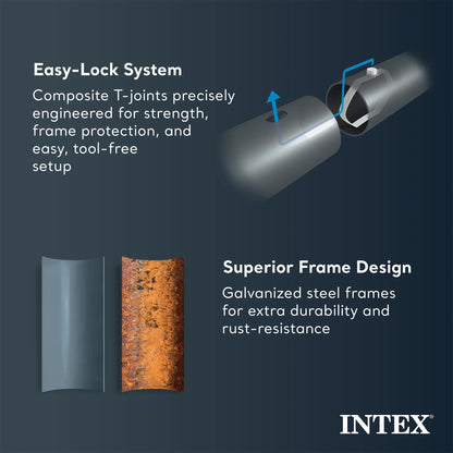 INTEX 18ft x 52in Ultra XTR Above Ground Swimming Pool, Sand Filter Pump, & Cleaning Maintenance Kit