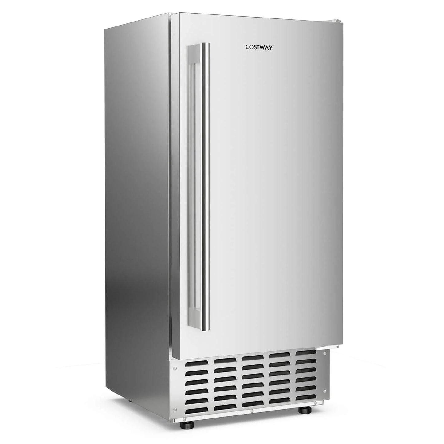Costway Under Counter Nugget Ice Maker with Self-Cleaning 80 lbs/Day 24H Timer LCD Control