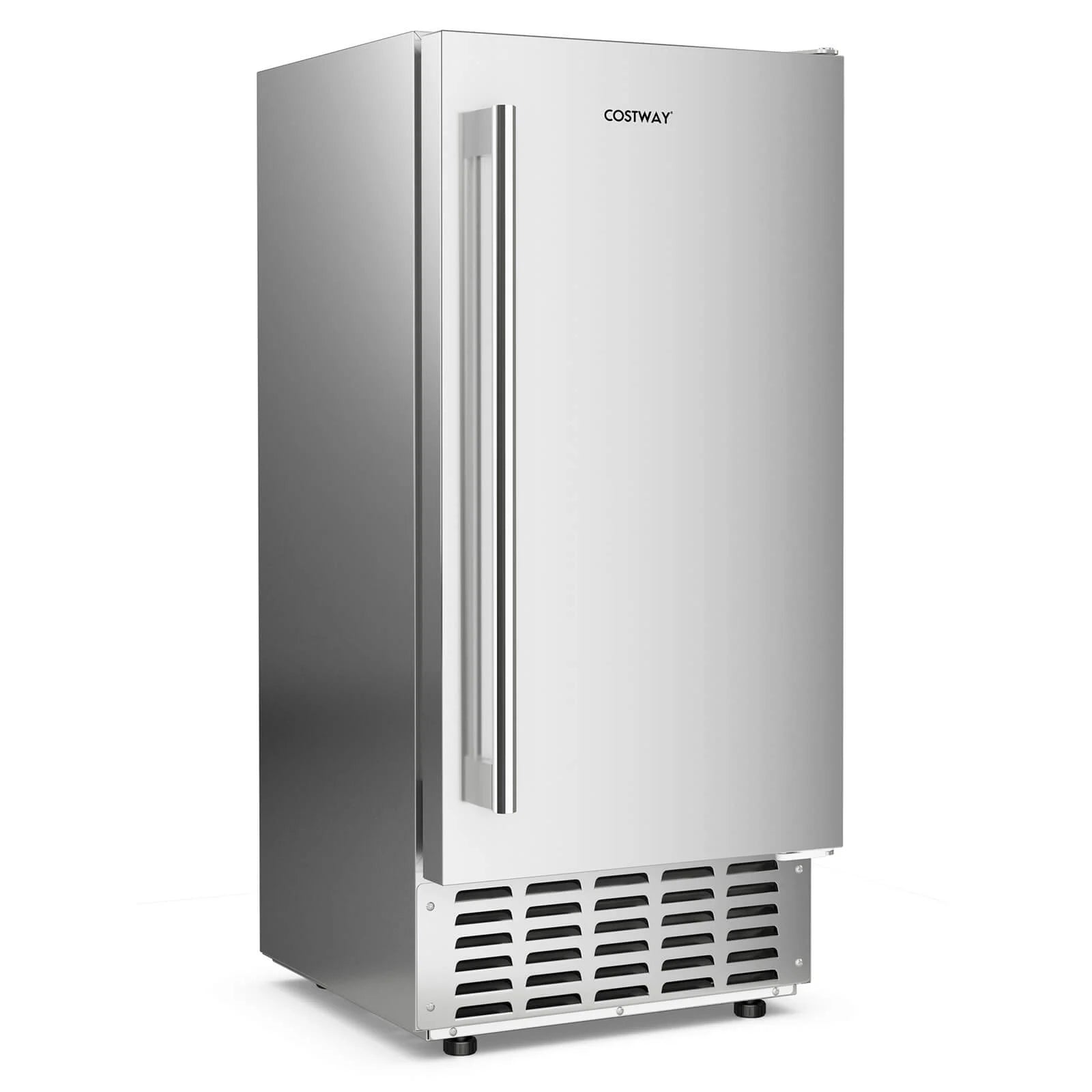 Costway Under Counter Nugget Ice Maker with Self-Cleaning 80 lbs/Day 24H Timer LCD Control