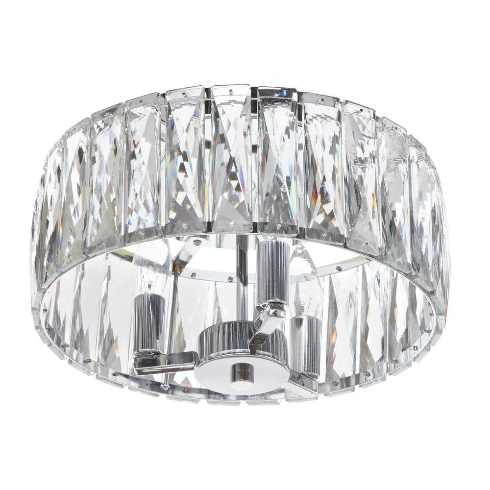 Home Decorators 3-Light Chrome Flush Mount 34762-HBU - New