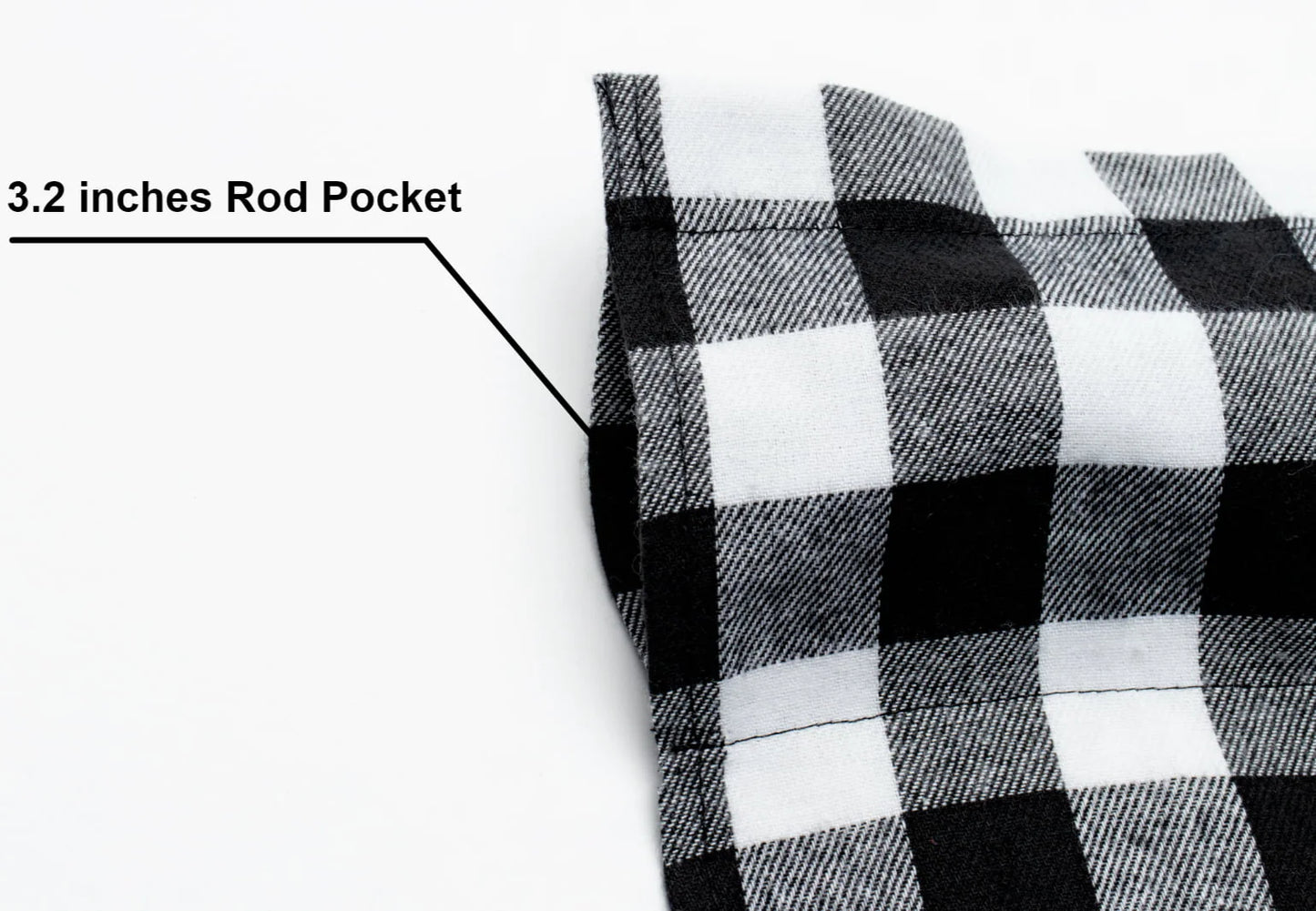 REZIPO 2 Pack Buffalo Check Plaid Window Valances White and Black Farmhouse Design Window Treatment Decor Curtains Rod Pocket Valances for Kitchen/Living Room 16" x 56"
