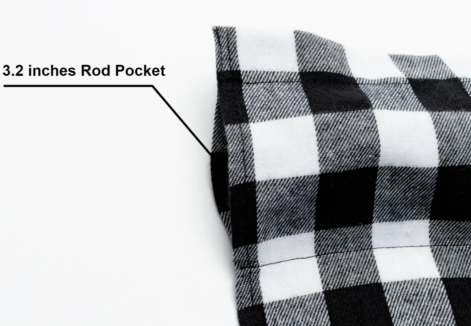 REZIPO 2 Pack Buffalo Check Plaid Window Valances White and Black Farmhouse Design Window Treatment Decor Curtains Rod Pocket Valances for Kitchen/Living Room 16" x 56"