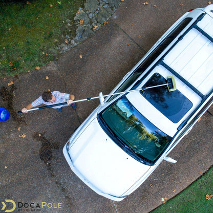DocaPole Car Cleaning Kit: Car Wash Kit with 5-12�?Extension Pole & Soft Brush, Car Squeegee, Car Wash Mitt (2X), Microfiber Cleaning Head