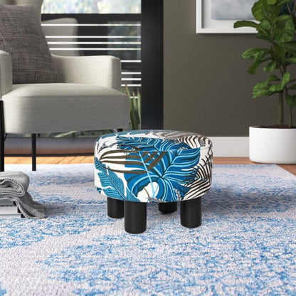 Homebeez Round Footstool Small Upholstered Ottoman Sofa Footrest Stool Padded Seat for Living Room Bedroom Entrance Home Decor