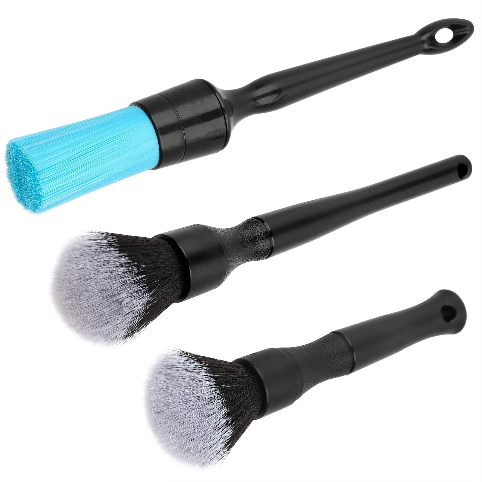 OBOSOE 7 PCS Car Detail Brush Set, Ultra-Soft Cleaning Tool Auto Detail Brushes Kit to Wash Vehicles Interior Exterior Trim Wheel Rim
