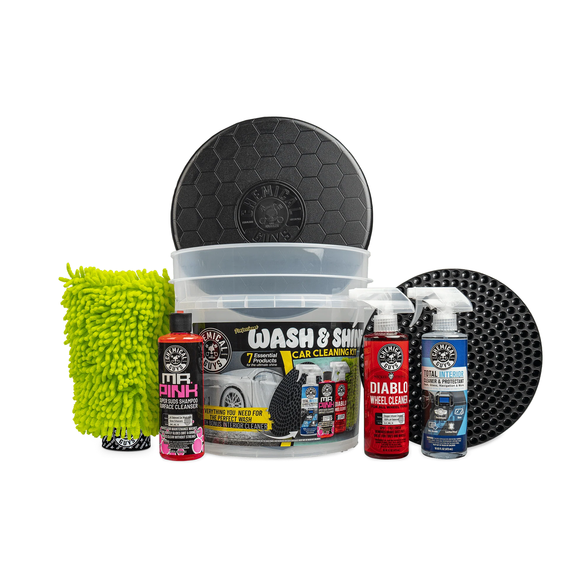 Chemical Guys Professional Wash & Shine Car Cleaning Kit (7 Essential Products)