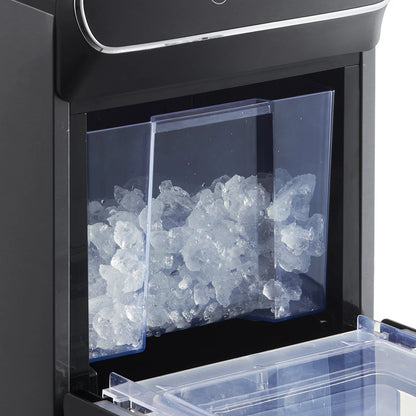 KFFKFF Nugget Ice Maker Countertop Portable Countertop Ice Maker 37lbs/24H Self-Cleaning with Ice Scoop & Drip Tray