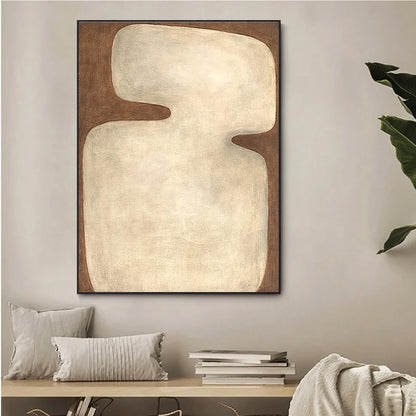 Brown Abstract Painting Wabi Sabi Wall Art Minimalist Painting Neutral Abstract Art Lare Earth Tone Modern Painting Home Decor