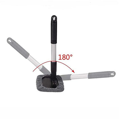 Lingouzi Car Cleaning Brush,extendable Windshield Cleaning Tool, Strong Absorbent Car Window Cleaner with 2 Pcs Washable Pads , Multifunctional Use Windshield Cleaner Tool Kit