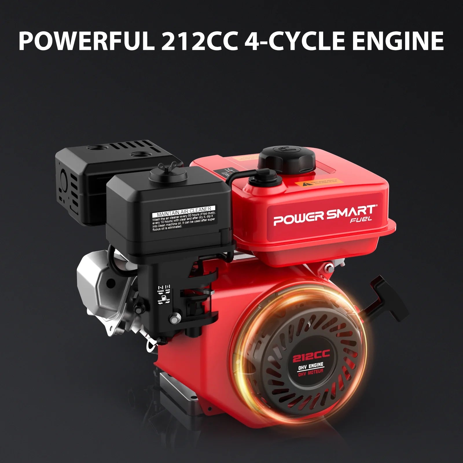 PowerSmart Gas Pressure Washer, 212cc, 3400PSI, 2.5GPM, 10-inch Wheel, for Cars/ Fences Cleaning