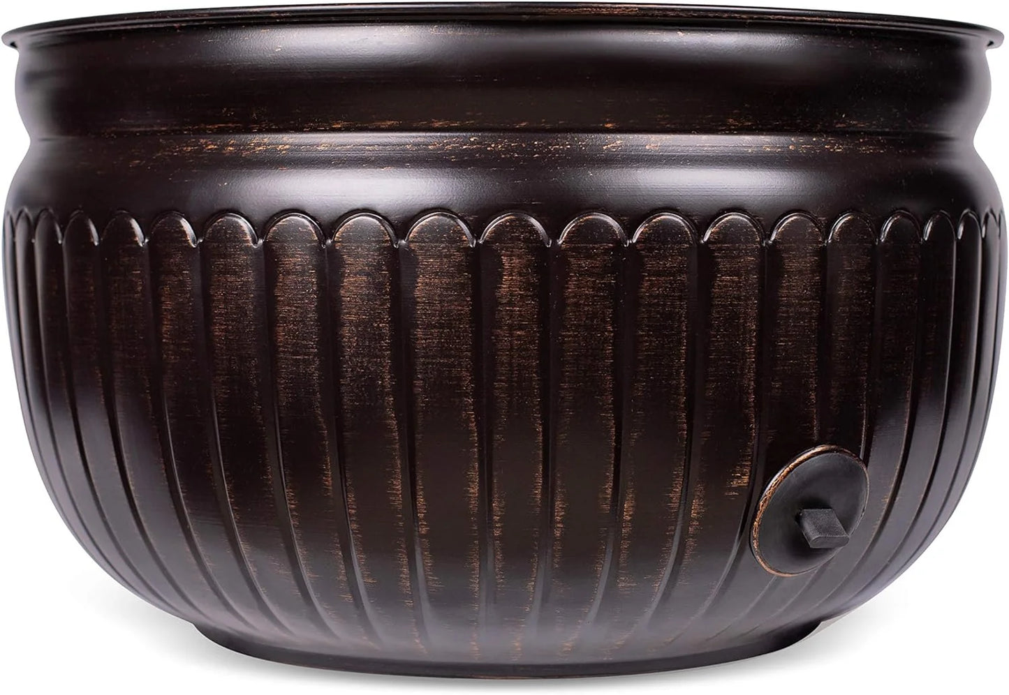 BirdRock Home Decorative Water Hose Pot - Distressed Bronze - 100 ft Hose