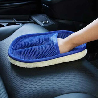 RKSTN Car Accessories Travel Essentials Car Wash Gloves Interior Cleaning Soft Plush Car Waxing Gloves Wipe Car Thickened Rag Cleaning Tools - Summer Savings Clearance on Clearance