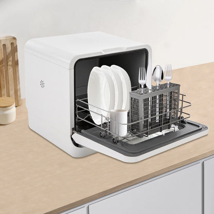 785W 3-in-1 Function Portable Compact Countertop Mini Dishwasher with Water Tank Leak-Proof Air Dry for Cleaning Saucers, Cups, Serving Platters, Glasses