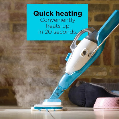 BLACK+DECKER Steam Mop + Glove 7in1 Complete Steam Cleaning Solution, HSMC1361SGP