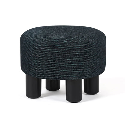 Homebeez Round Footstool Small Upholstered Ottoman Sofa Footrest Stool Padded Seat for Living Room Bedroom Entrance Home Decor