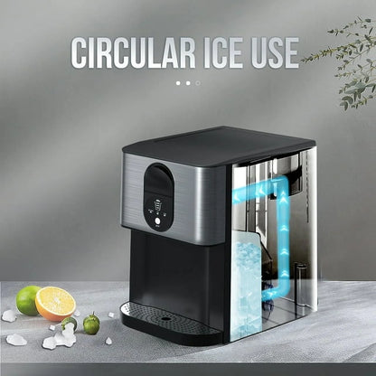 Auseo Soft Chewable Nugget Ice Maker Countertop, 44lbs /24H, Self-Cleaning, One-Button Operation, Home/Kitchen/Office/Party, Silver