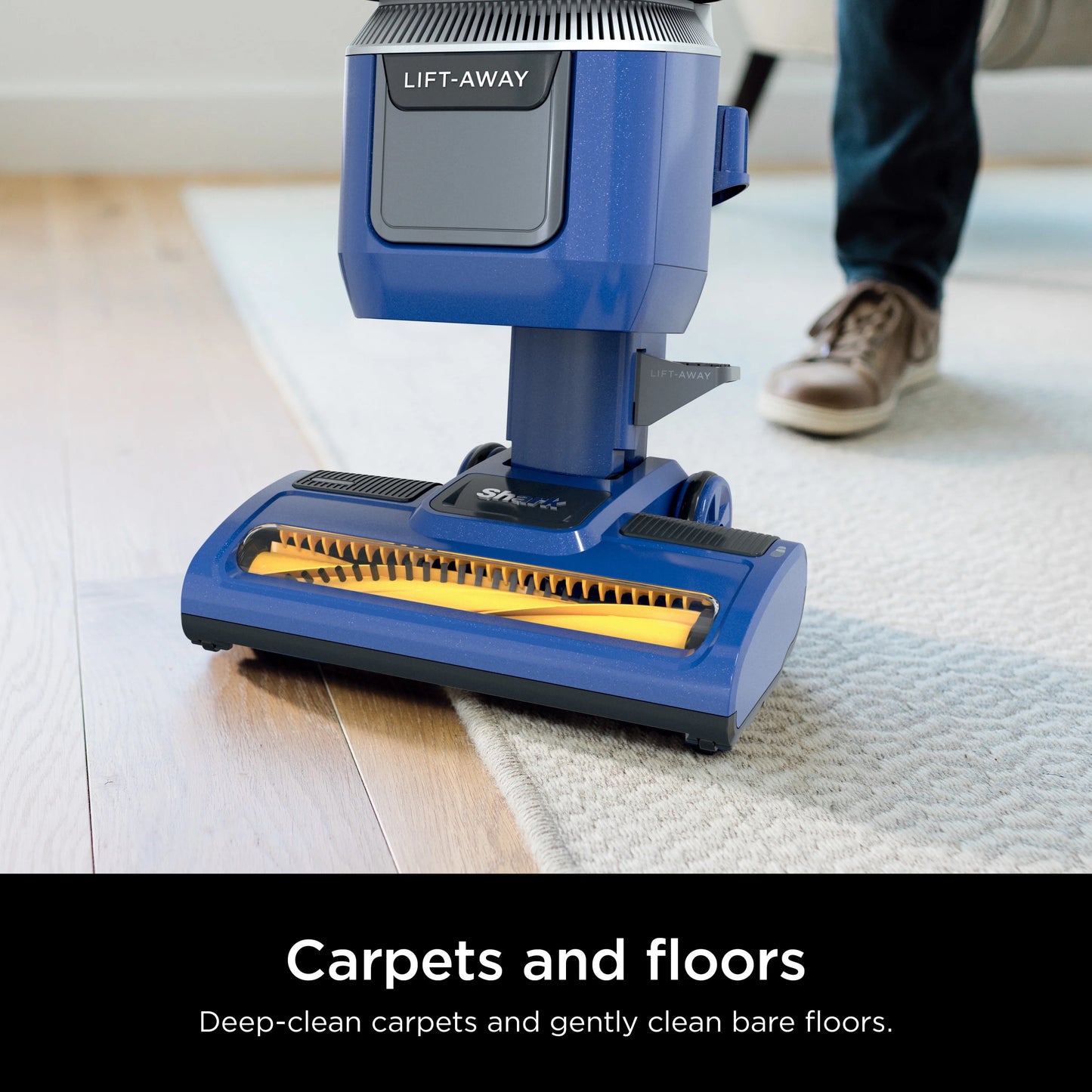 Shark Upright Vacuum, Lift-Away ADV, Pet Friendly, Bagless, with Self-Cleaning Brushroll, Hard Floor and Carpet, Anti Allergen & Lightweight Design, LA360, Blue