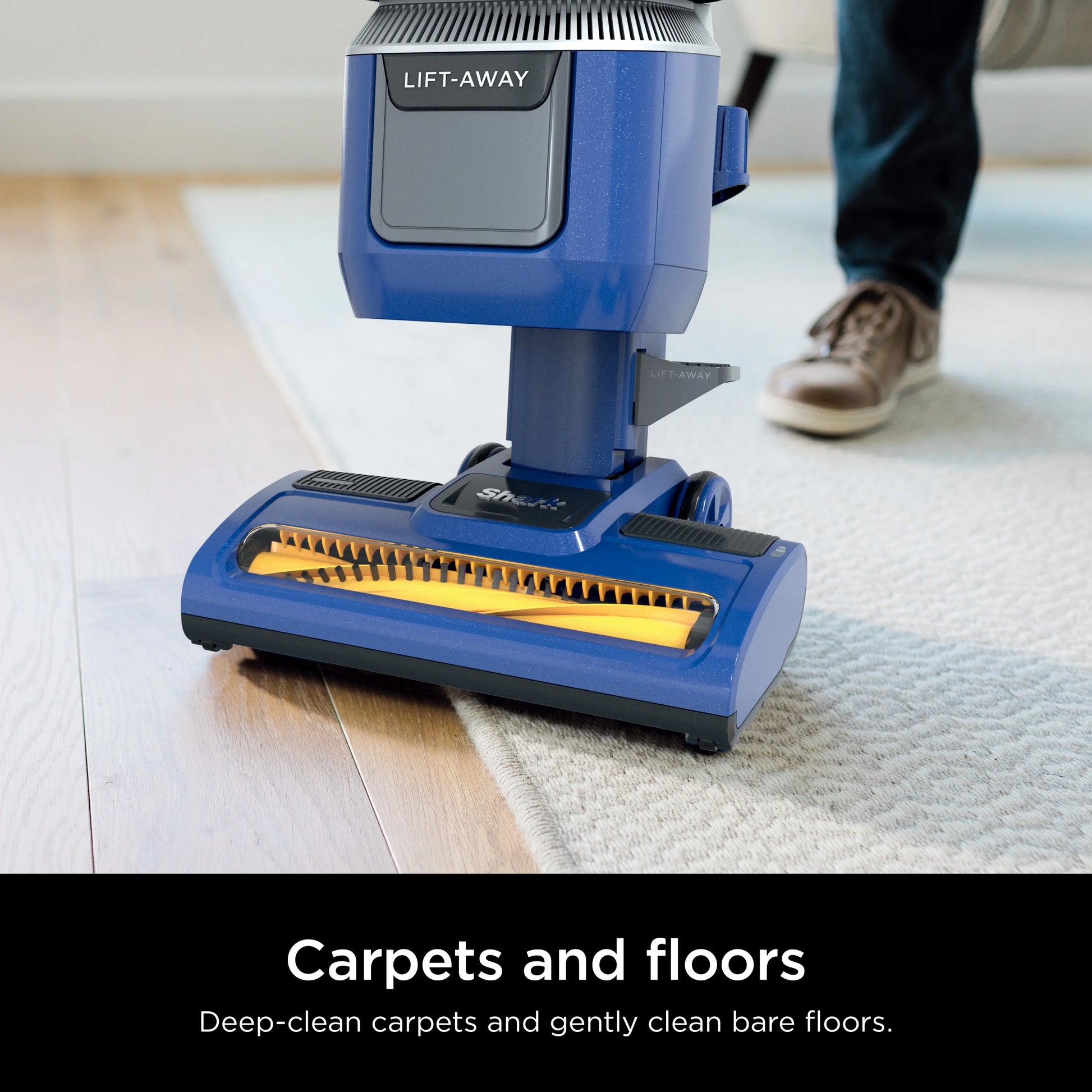 Shark Upright Vacuum, Lift-Away ADV, Pet Friendly, Bagless, with Self-Cleaning Brushroll, Hard Floor and Carpet, Anti Allergen & Lightweight Design, LA360, Blue