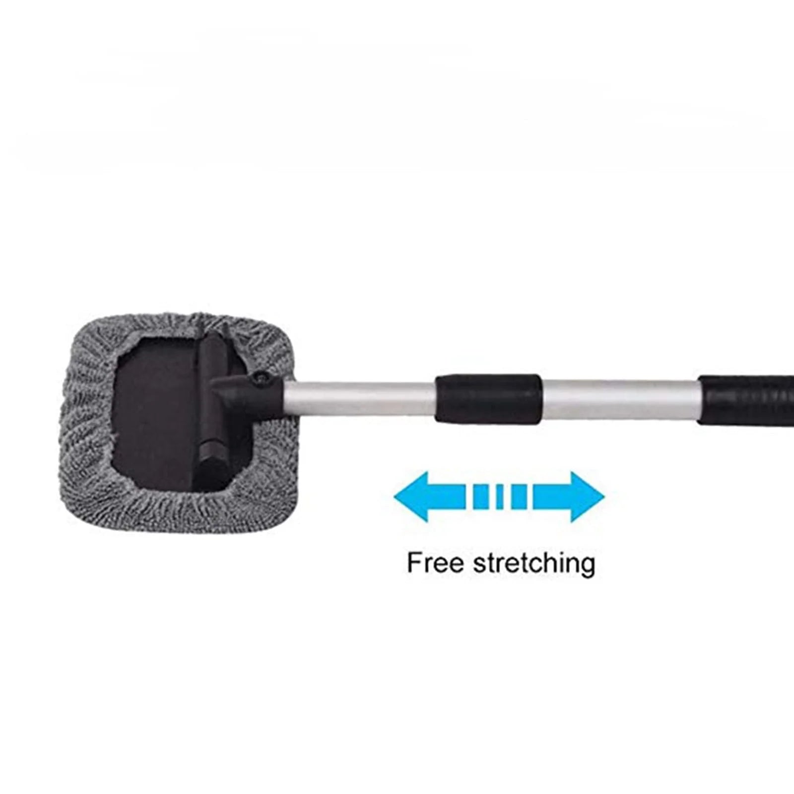 Lingouzi Car Cleaning Brush,extendable Windshield Cleaning Tool, Strong Absorbent Car Window Cleaner with 2 Pcs Washable Pads , Multifunctional Use Windshield Cleaner Tool Kit