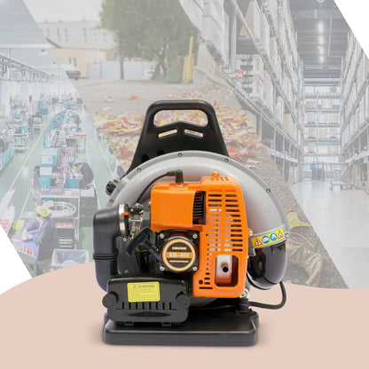 Miumaeov 63CC 2-Stroke Backpack Leaf Blower Gas Powered Backpack Grass Lawn Blower Leaf Blowers for Yard Road Cleaning Garden Lawn Care Tools
