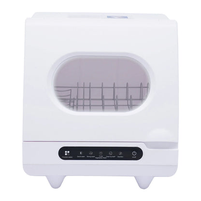White 800W Dishwasher for Cleaning Vegetables and Fruits 15.6*15.4*16.9in Wash 6 Sets of Tableware at Once