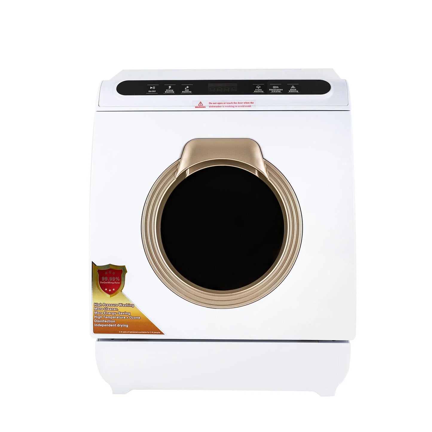 SHZICMY Portable Countertop Dishwasher Air Drying 5 Programs w/ 7L Water Tank Deep Cleaning