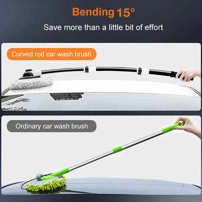 TITOUMI 47.5" 2 in 1 Car Wash Brush Cleaning Mop Kit with Long Handle, Supplies Car Mop for Scratch-Free Car RV Truck SUV