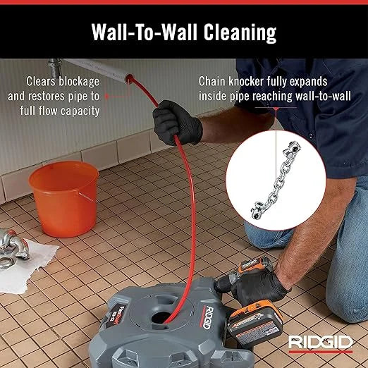 Ridgid Cordless Drain Cleaning Machine,8 lb 74978