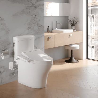 TOTO? WASHLET? C2 Electronic Bidet Toilet Seat with PREMIST and EWATER+ Wand Cleaning, Elongated, Cotton White - SW3074#01