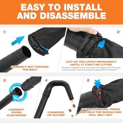 Universal Leaf Blower Gutter Cleaning Attachment, Gutter Cleaning Kit for Leaf Blowers Clean Gutters from The Ground Leaf Remover