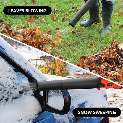 Cordless Leaf Blower 400CFM 6-Speed 150 MPH with 4.0Ah Battery & Charger Electric Handheld Leaf Blower for Lawn Care Sweeping Snow and Surface Dust Cleaning
