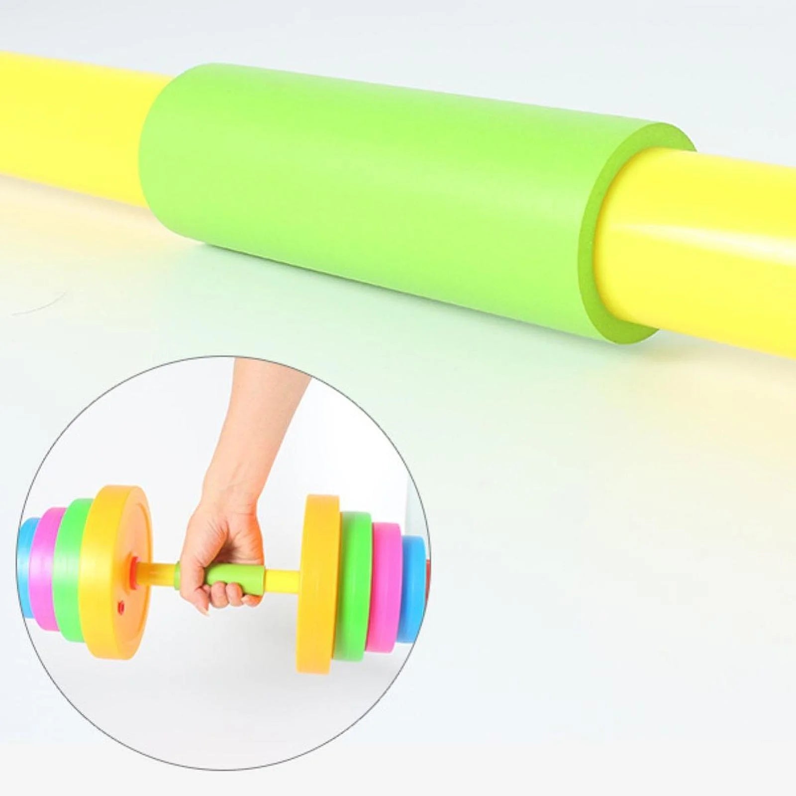 Almencla Kids Toys Dumbbells Children Barbell Bodybuilding Adjustable Weight Gym Toys Light Colors
