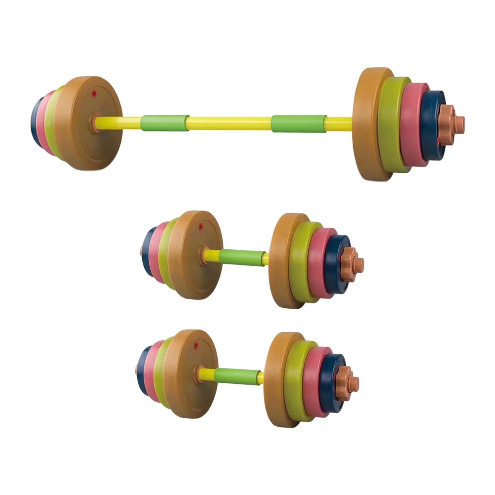 Almencla Kids Toys Dumbbells Children Barbell Bodybuilding Adjustable Weight Gym Toys Light Colors