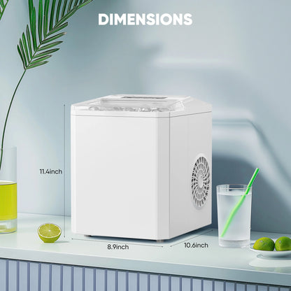 ZUNMOS Countertop Ice Maker,9 Cubes in 6 Minutes, Self-Cleaning, with Ice Basket & Scoop, Black