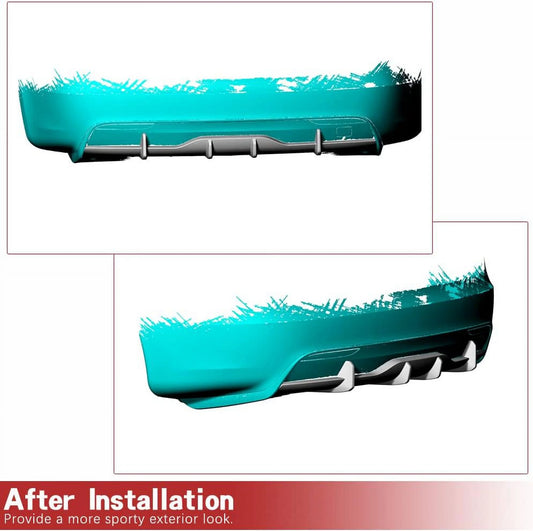 Model S Carbon Fiber Rear Diffuser fits for Tesla Model S Sedan 4 Door 2021-2023 Rear Bumper Cover Lower Lip Spoiler Valance Protector
