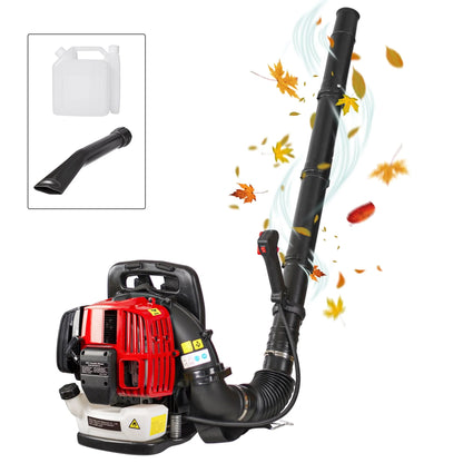 SYNGAR Gas Backpack Leaf Blower, 52CC 2-Cycle Leaf/Snow Blower with Extension Tube, for Dust Cleaning, Snow Blowing, Backyard, Garden, Work Around the House, Not for Sale in California, D5480