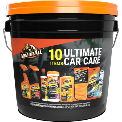 Armor All Holiday Car Cleaning Kit, 10-Piece Holiday Gift Set, Contains Bucket with Lid